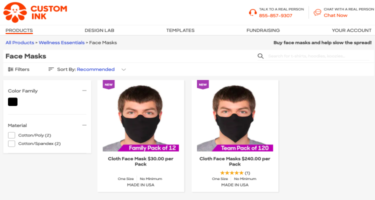 Custom Ink Face Mask Reviews [April] Is Site Genuine?
