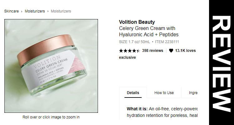 Volition Beauty Celery Green Cream Review 2020