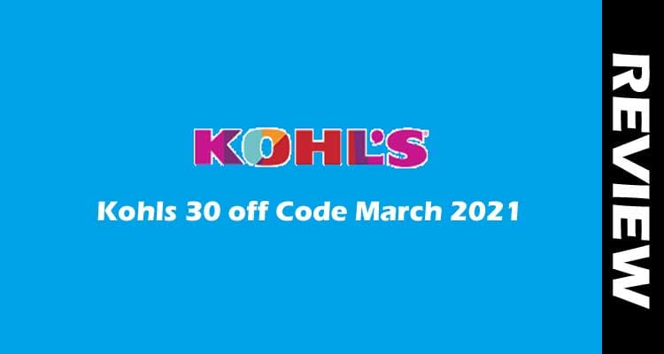 Kohls 30 Off Code March 2021 smoothcreationsonline