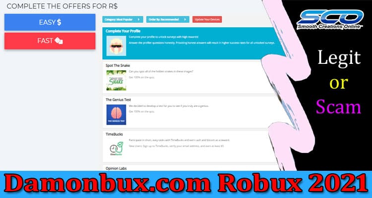 Damonbux.com Robux 2021