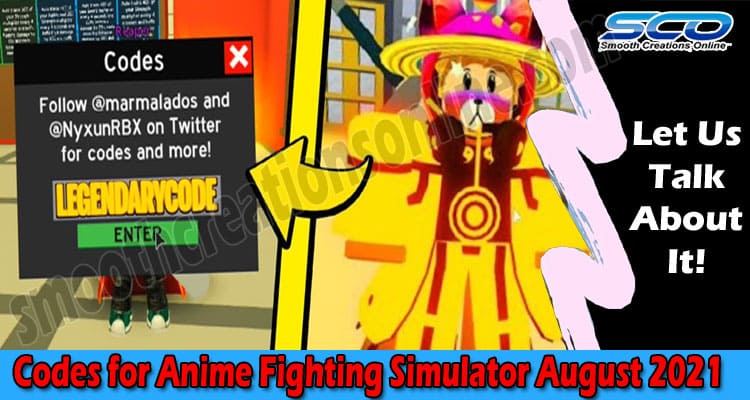 Simulator codes fighting 2021 anime Roblox Anime