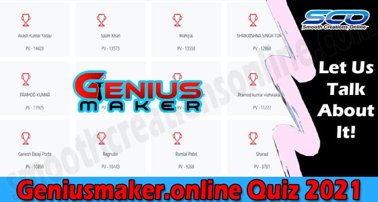 Geniusmaker.Online Quiz (Sep) Check Complete Details!